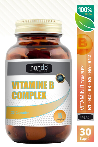 B Kompleks Vitamini 30 Kapsül (B1, B2, B3, B5, B6, B12 Vitaminleri) - 6