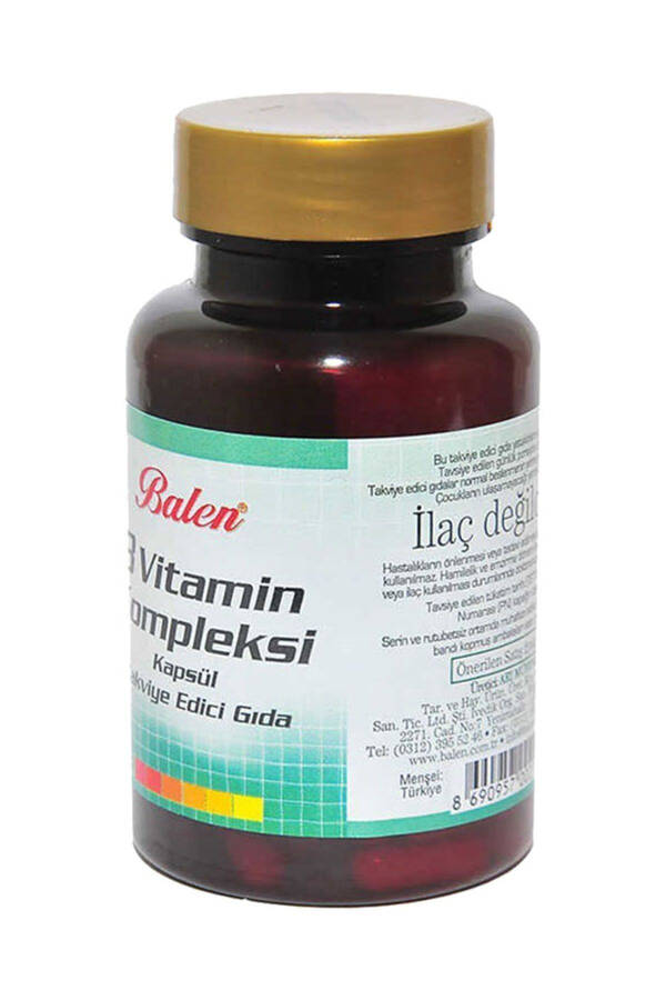 B Vitamin Complex 425 Mg 60 Capsules B12 - 3