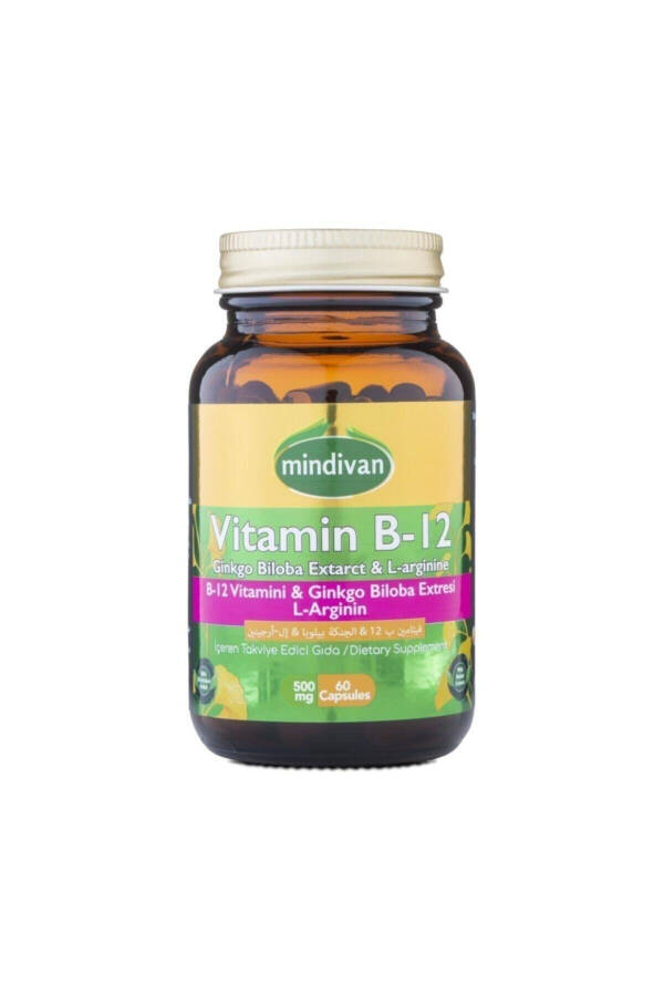 B12 Ginkgo Biloba Ekstrakti va L-arginin 500 Mg x 60 Kapsula - 1