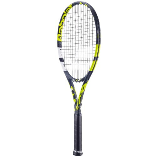 Babolat Boost Aero Tennis Raketi (Sariq) O'rta Kuchlanishda Oq Babolat Syn Gut Simlari bilan Tortilgan - 2