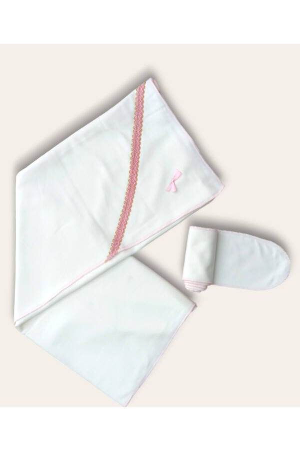 Baby 100% Cotton Swaddling Blanket with Belt 70*70 cm - 4