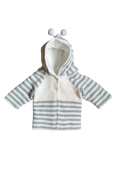 Baby 5 Add 4 Pay Newborn Gift Acrylic Wool Knit Hoodie Cardigan Pompon Reglan Double Layer 12342 - 5