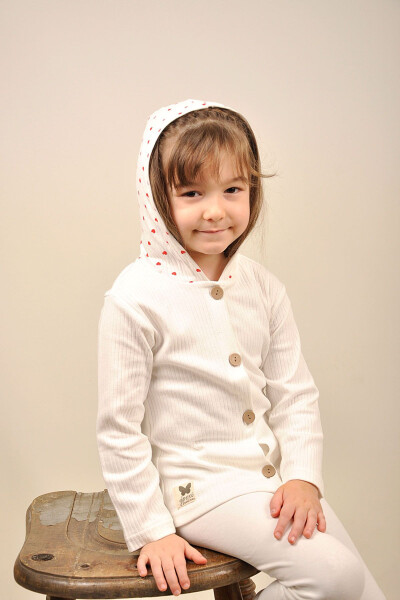 Baby 5 Buy 4 Pay Children Cotton Heart Hooded Cardigan New Year's Day Holiday 29 October 23 April Flag 15207 - 6