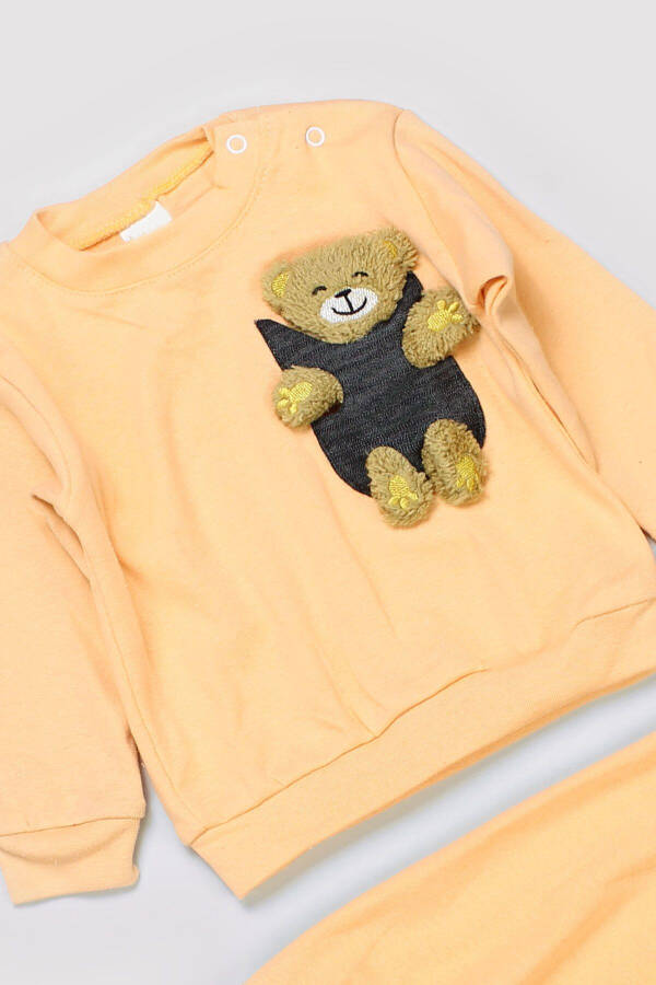 Baby 5 Buy 4 Pay Newborn Child Cotton Slim Fit Bear Figure Set 2 Pack Sweat Pants 13428 - 3