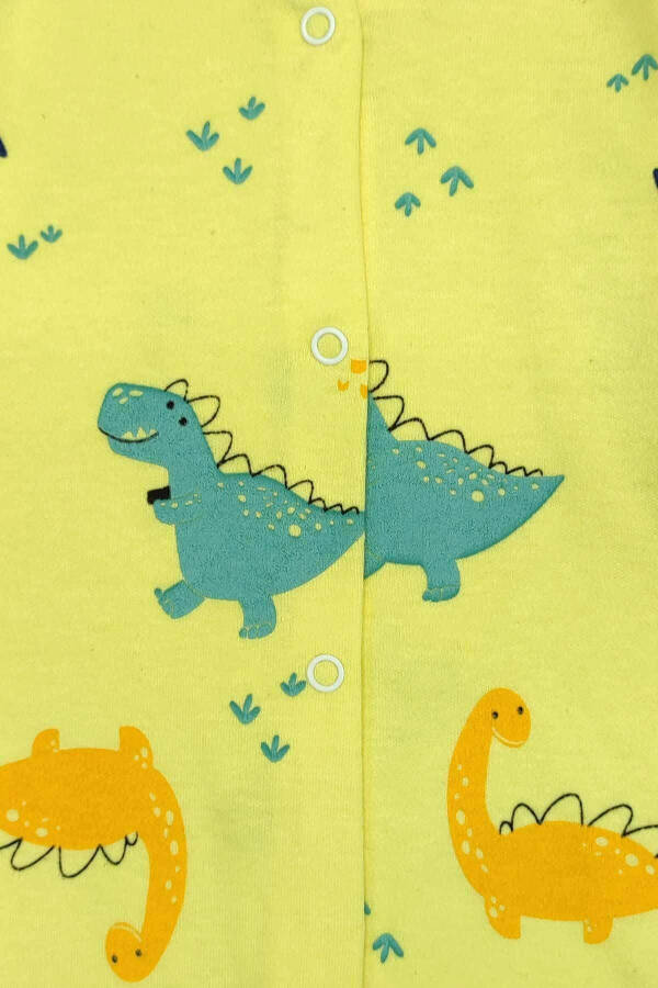 Baby 5 Buy 4 Pay Newborn Child Soft Cotton Jersey Slim Fit Dino Pattern Print Snap Jumpsuit 14738 - 4