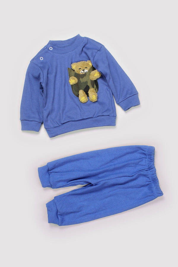 Baby 5 Buy 4 Pay Newborn Children Cotton Slim Fit Pocket Bear Figure Set 2 Pack Sweat Pants 13428 - 7