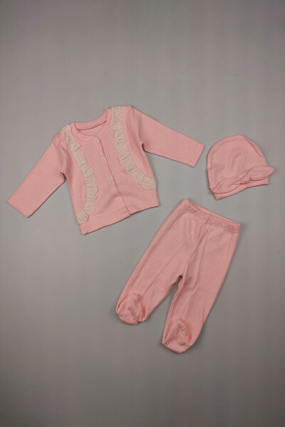 Baby 5 Buy 4 Pay Newborn Cotton Booties Pants Bow Beret Fistula Lace 3-Piece Bib Set 14825 - 13