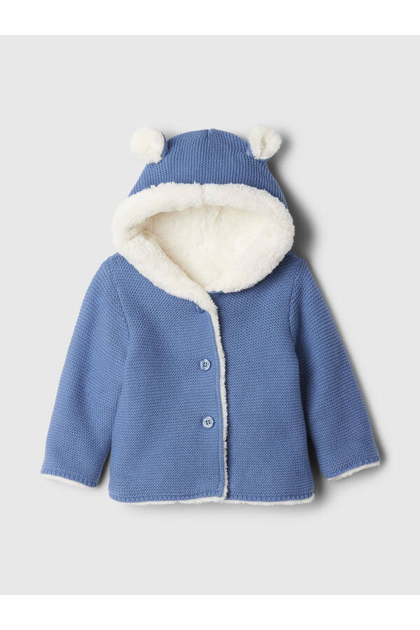 Baby Blue Sherpa Jacket - 1