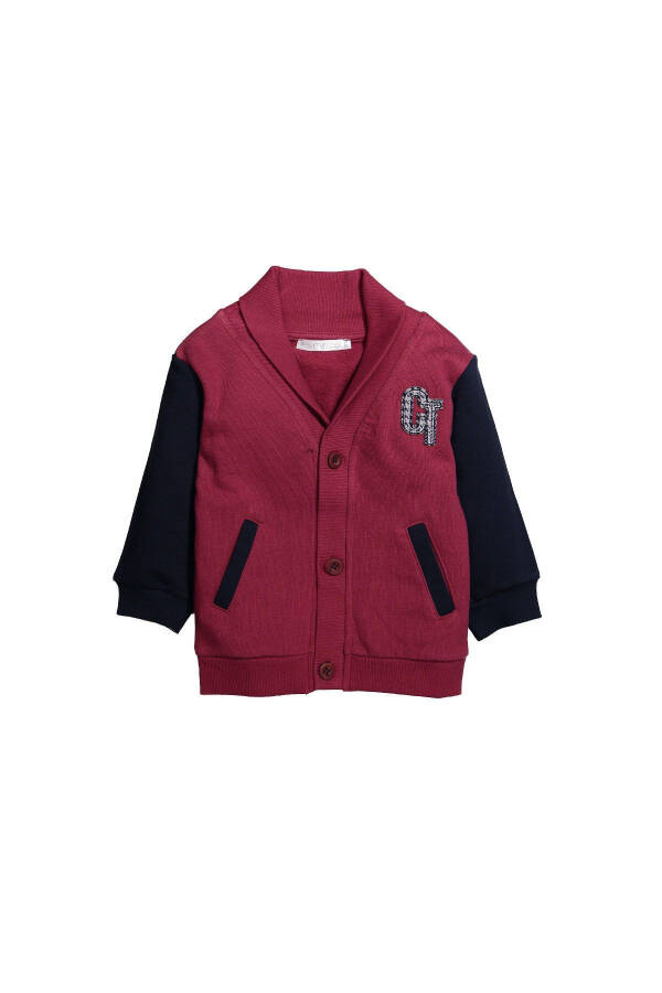 Baby Boy Applique Shawl Collar Cardigan (9 months-4 years) - 1