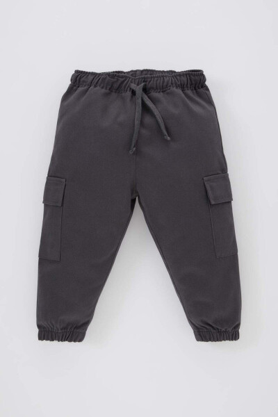 Baby Boy Basic Cargo Pocket Gabardine Pants - 13