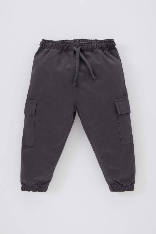 Baby Boy Basic Cargo Pocket Gabardine Pants - 13