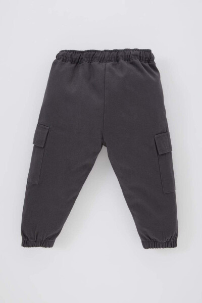 Baby Boy Basic Cargo Pocket Gabardine Pants - 12