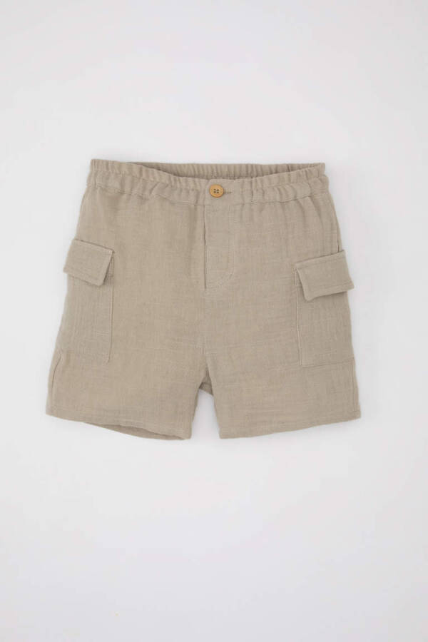 Baby Boy Basic Pocket Shorts Beige - 5