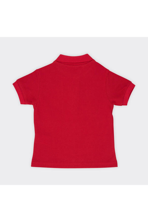 Baby Boy Basic Red Piqué T-Shirt - 5