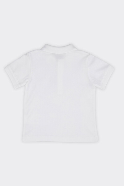 Baby Boy Basic White Piqué T-Shirt - 2