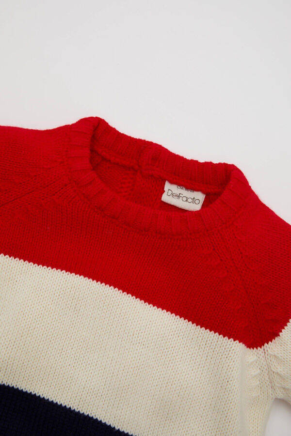 Baby Boy Bike Neck Color Block Sweater A3850A524WN - 2