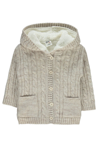 Baby Boy Cardigan 6-18 Months Beige - 1