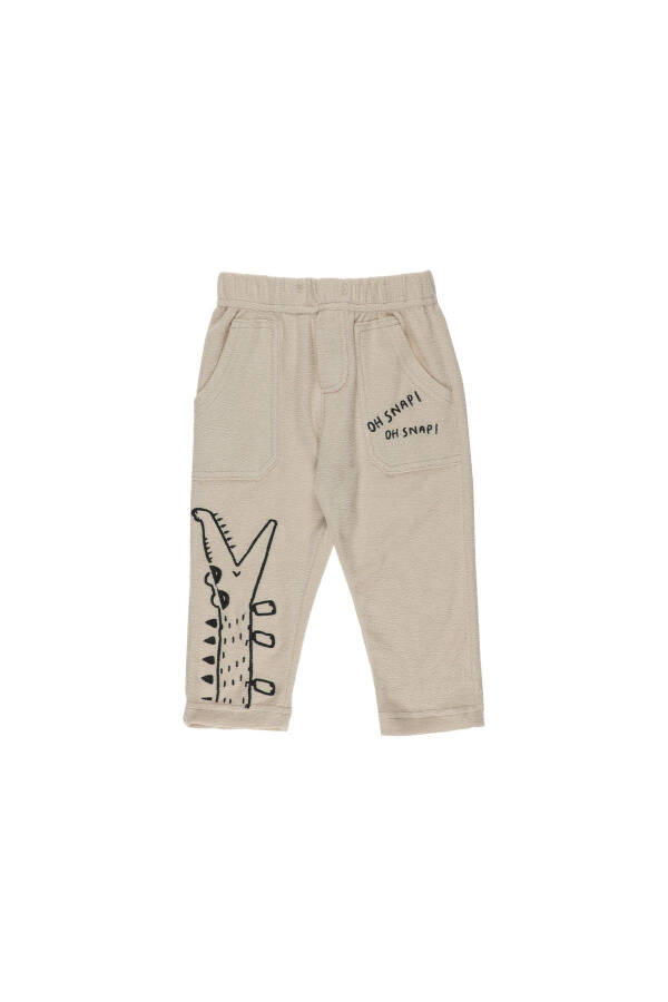 Baby Boy Crocodile Pattern Sweatpants - 1