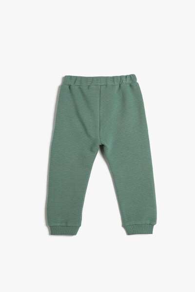 Baby Boy Drawstring Textured Cotton Basic Jogger Pants 4WMB40092TK - 2