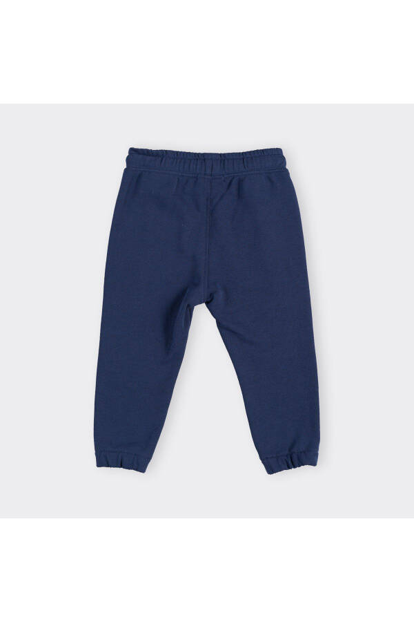 Baby Boy Elastic Cuff Navy Sweatpants - 8