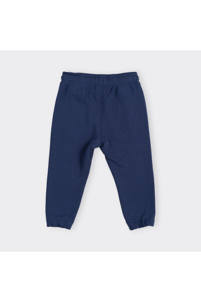 Baby Boy Elastic Cuff Navy Sweatpants - 5