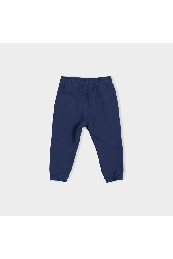 Baby Boy Elastic Cuff Navy Sweatpants - 2