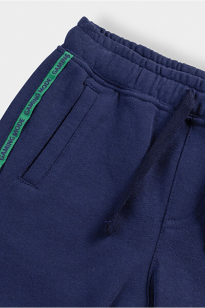 Baby Boy Elastic Cuff Navy Sweatpants - 3