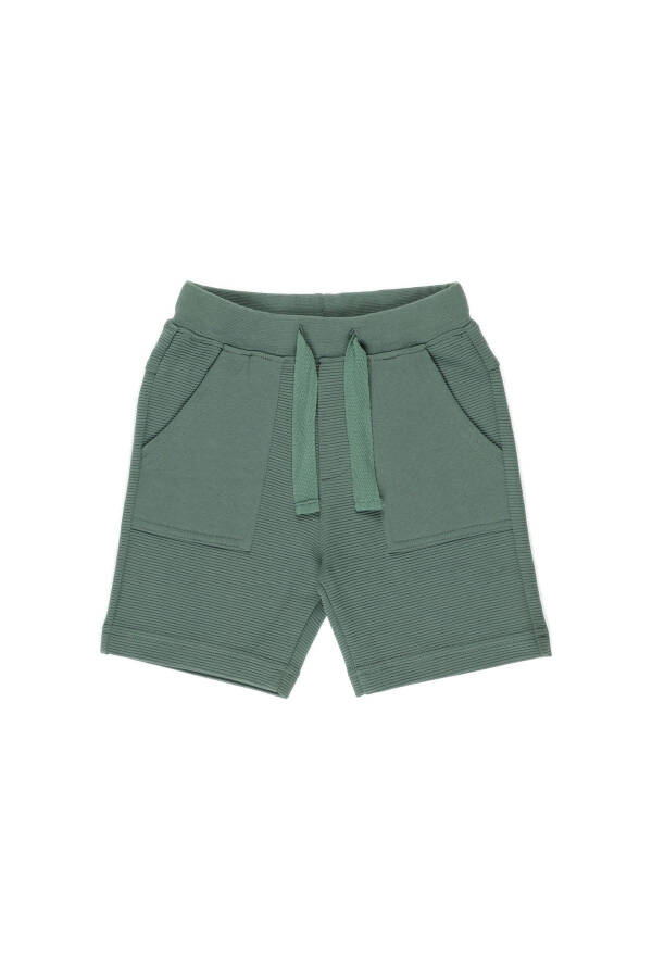 Baby Boy Elastic Waist Green Shorts - 4