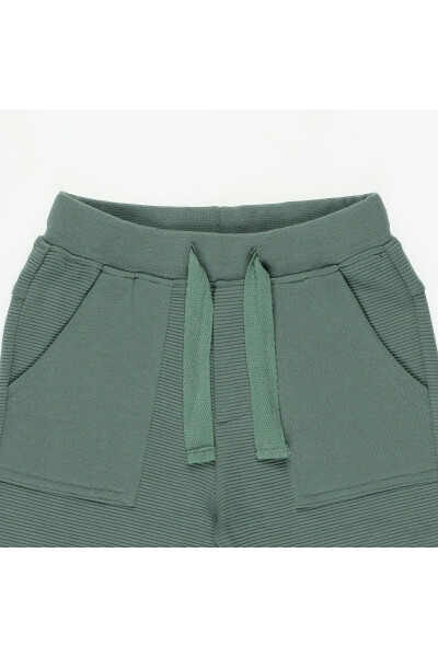 Baby Boy Elastic Waist Green Shorts - 6