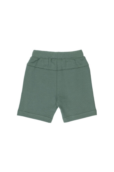 Baby Boy Elastic Waist Green Shorts - 2