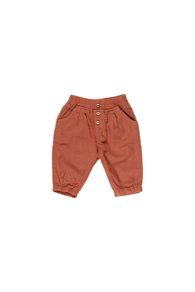 Baby Boy Elastic Waist Tile Pants - 4