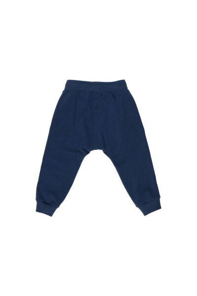 Baby Boy Elastic Waistband Navy Sweatpants - 5