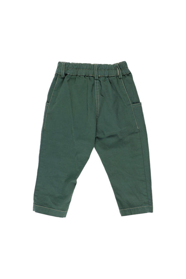 Baby Boy Elastic Waistband Pants with Pocket Detail - 2