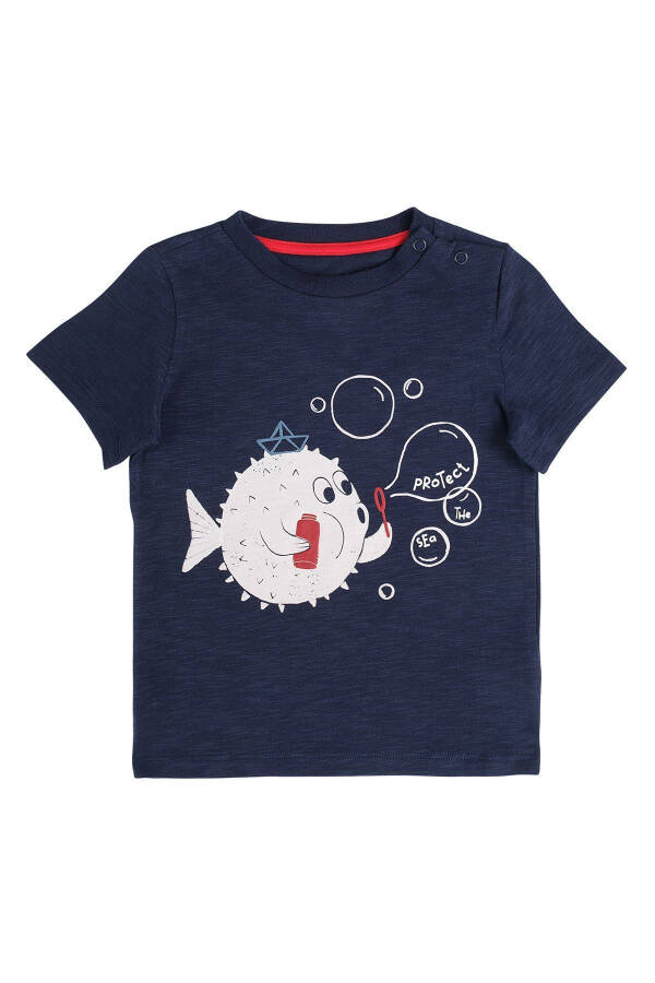 Baby Boy Fish Pattern T-Shirt - 4