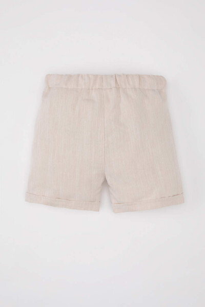 Baby Boy Flame Cotton Shorts Sand - 10