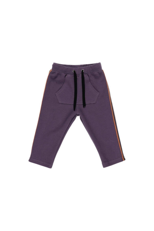 Baby Boy Kangaroo Pocket Detail Sweatpants - 1