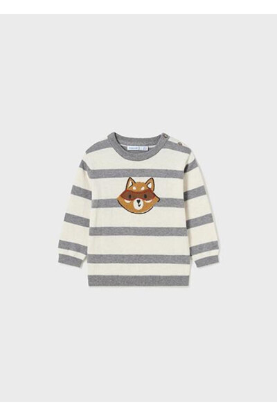 Baby Boy Navy Striped Sweater - 1