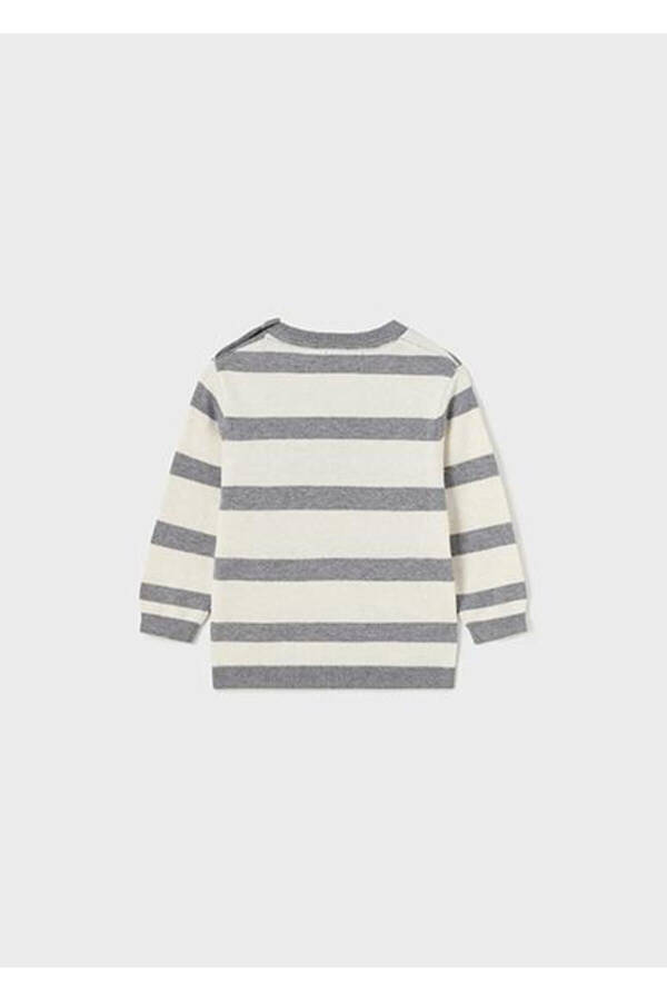 Baby Boy Navy Striped Sweater - 2