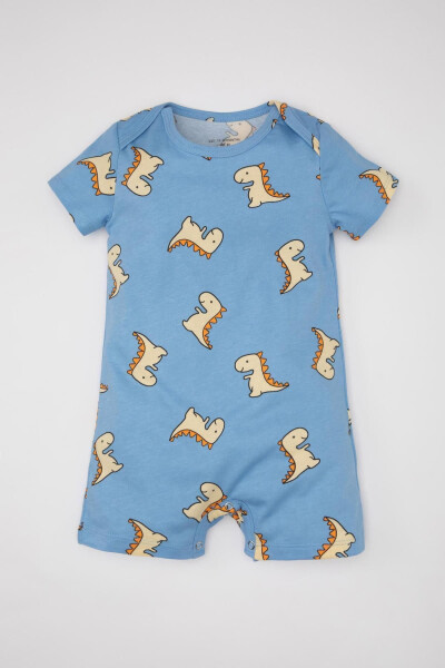 Baby Boy Newborn Dinosaur Print Short Sleeve Cotton Romper C2812a524sm - 1