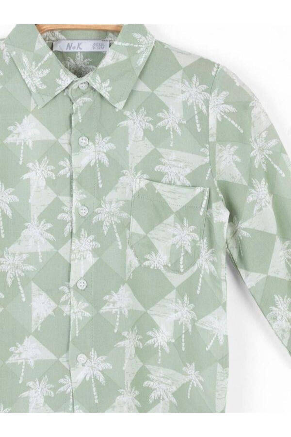 Baby Boy Palm Print Shirt - 2