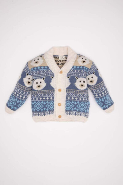 Baby Boy Patterned Knit Cardigan C8862a524wn - 9