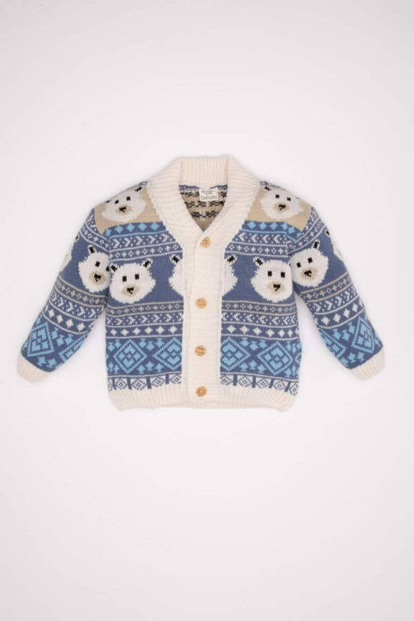 Baby Boy Patterned Knit Cardigan C8862a524wn - 5