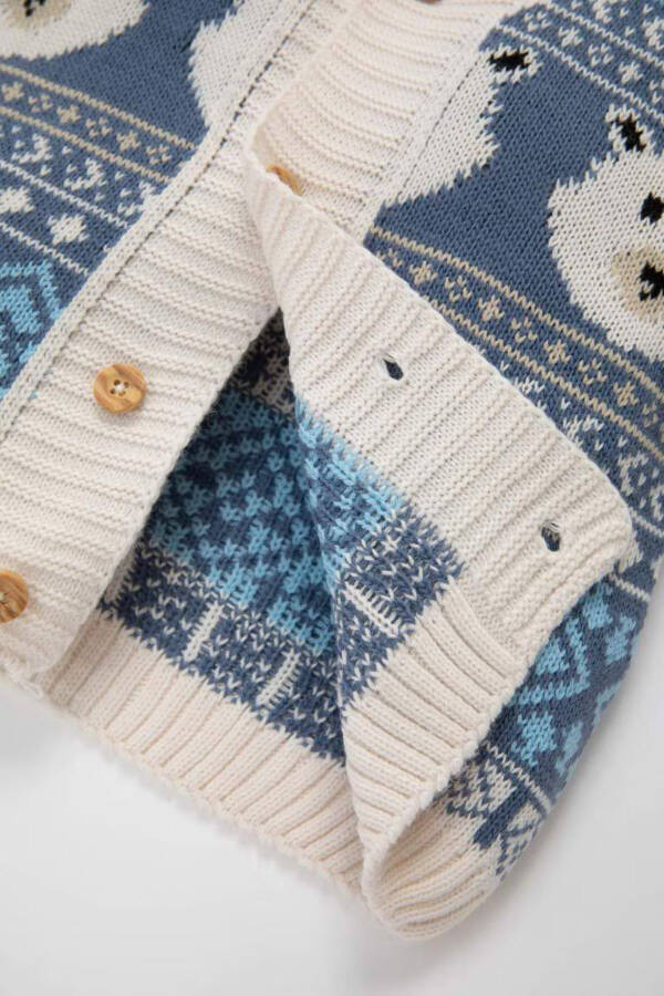 Baby Boy Patterned Knit Cardigan C8862a524wn - 7