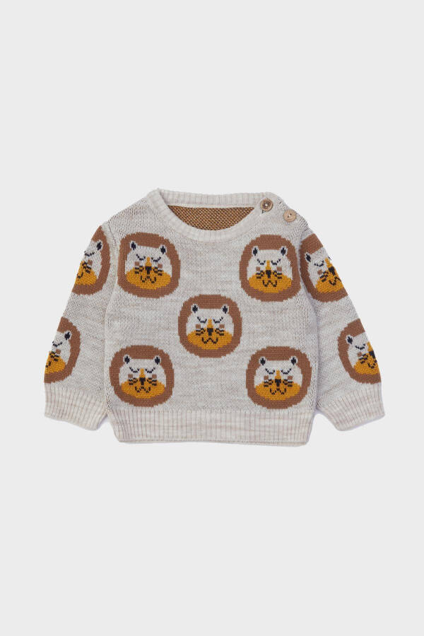 Baby Boy Patterned Sweater 23FW0LT8405 - 1