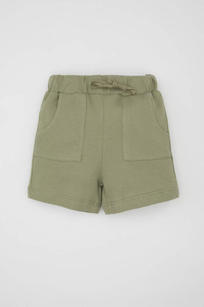 Baby Boy Pocket Waffle Shorts Light Khaki - 1