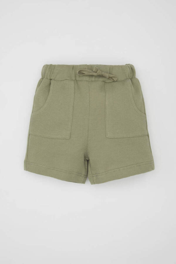 Baby Boy Pocket Waffle Shorts Light Khaki - 1