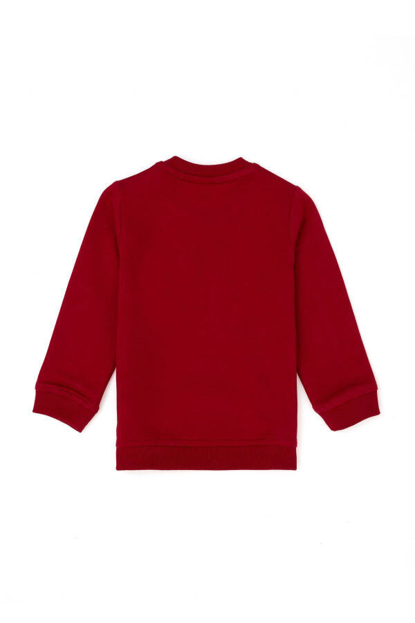 Baby Boy Red Basic Sweatshirt - 5