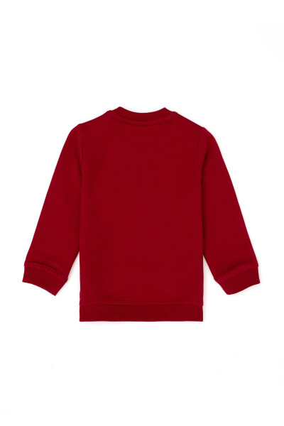 Baby Boy Red Basic Sweatshirt - 2