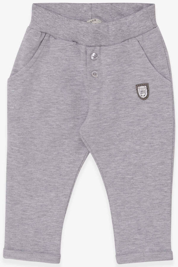 Baby Boy Sweatpants with Armholes Basic 9 Months-3 Years, Light Gray Melange - 1