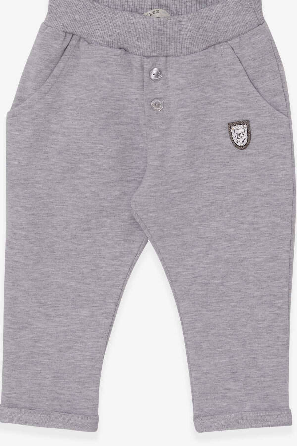 Baby Boy Sweatpants with Armholes Basic 9 Months-3 Years, Light Gray Melange - 3